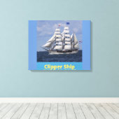 Toile Clipper Ship British Captain Canvas Wall Art (Insitu (Plancher de Bois))