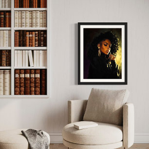 Toile Clique - Regal Afrocentric Portrait Artwork