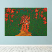 Toile Cloisonne Art Tiger on the Jungle Path (Insitu (Plancher de Bois))
