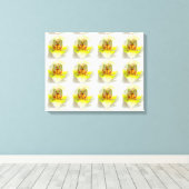 Toile closeup 12 orchidées jaune-blanc (Insitu (Plancher de Bois))