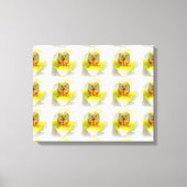 Toile closeup orchidées jaune-blanc (Recto)