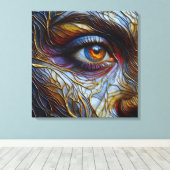 Toile Closeup visage femme Abstraite (Insitu (Plancher de Bois))