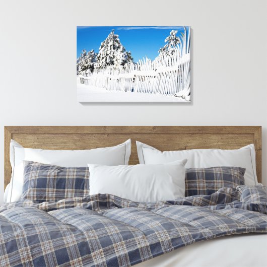 Toile Clôture de ski recouverte de neige (Insitu(Chambre))