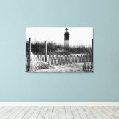 Toile Clôtures de plage et phare (Insitu (Plancher de Bois))