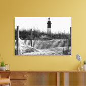 Toile Clôtures de plage et phare (Insitu(Salon))