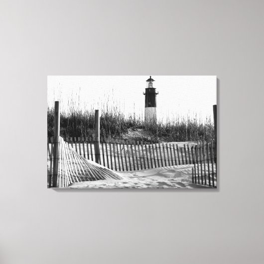 Toile Clôtures de plage et phare (Recto)