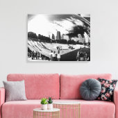 Toile Cloud Gate The Bean Chicago Vide et Blanc Lndscp (Insitu(Salon))