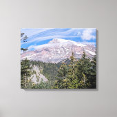 Toile Clouds Over Mount Rainier Scenic Landscape (Recto)