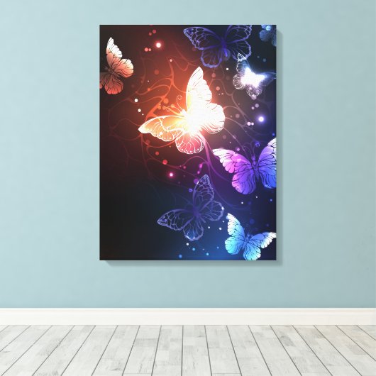 Toile Clowing Night Butterflies (Insitu (Plancher de Bois))