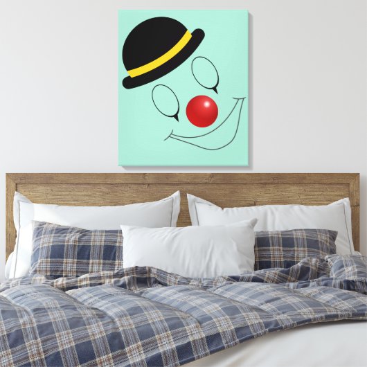 Toile Clown Amuseur Visage Heureux Abstrait (Insitu(Chambre))