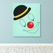 Toile Clown Amuseur Visage Heureux Abstrait (Insitu (Plancher de Bois))
