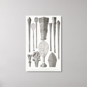 Toile Clubs et insignes de rang polynésiens