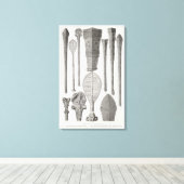 Toile Clubs polynésiens et insignes de rang (Insitu (Plancher de Bois))