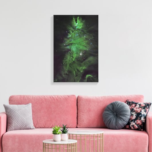 Toile Cluster d'arbres de Noël dans l'espace | (Insitu(Salon))