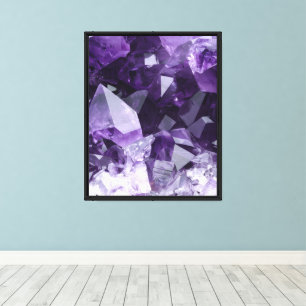 Toile Cluster de cristal de guérison d'améthyste