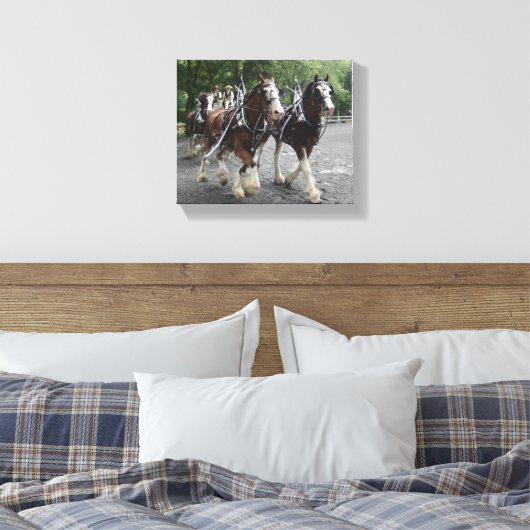 Toile Clydesdales Pulling Carriage (Insitu(Chambre))