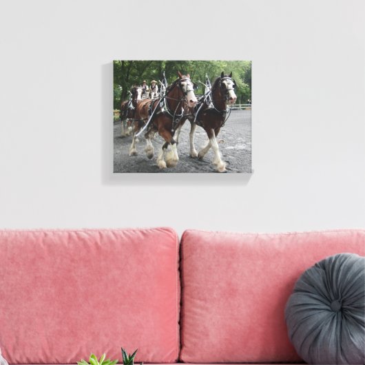 Toile Clydesdales Pulling Carriage (Insitu(Salon))