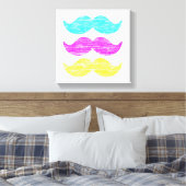 Toile CMY Mustaches (style presse-lettres) (Insitu(Chambre))
