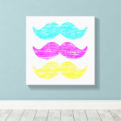 Toile CMY Mustaches (style presse-lettres) (Insitu (Plancher de Bois))
