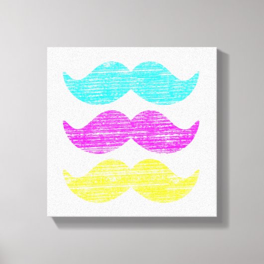 Toile CMY Mustaches (style presse-lettres) (Recto)