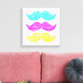 Toile CMY Mustaches (style presse-lettres) (Insitu(Salon))