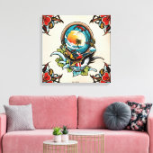 Toile Coastal Pelicans on Marina Pier Canvas Wall Art... (Insitu(Salon))