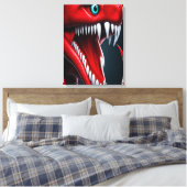 Toile Cobra serpent avec des écailles rouges vibrantes e (Insitu(Chambre))