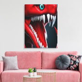 Toile Cobra serpent avec des écailles rouges vibrantes e (Insitu(Salon))