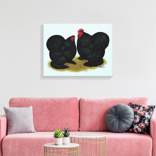 Toile Cochins Black Bantam Paire (Insitu(Salon))
