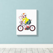 Toile Cochon avec vélo et casque (Insitu (Plancher de Bois))
