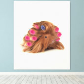 Toile Cochon de Guinée | Drôle Curly Guinea Pig Lover Do (Insitu (Plancher de Bois))