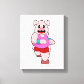 Toile Cochon en cours d'exécution (Recto)