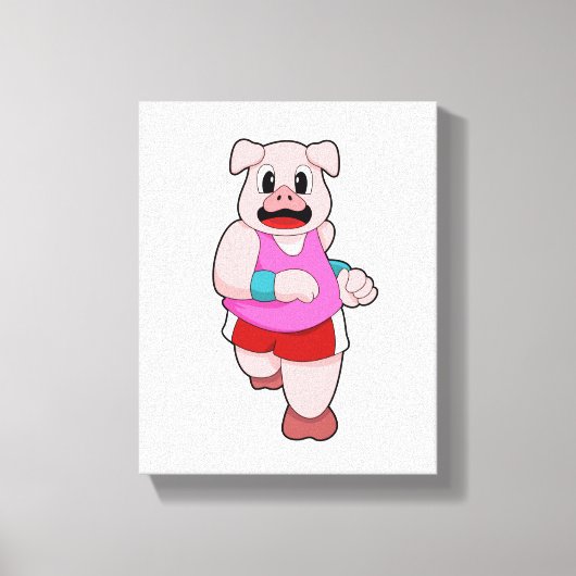 Toile Cochon en cours d'exécution (Recto)