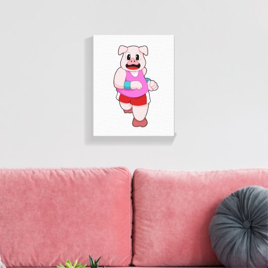 Toile Cochon en cours d'exécution (Insitu(Salon))