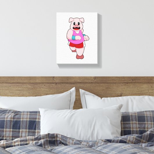 Toile Cochon en cours d'exécution (Insitu(Chambre))