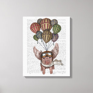 Toile Cochon en flammes