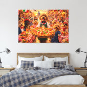 Toile Cockapoo Art de rue italien - Art de luxe (Insitu(Chambre))