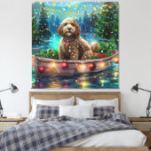 Toile Cockapoo Christmas Festive Voyage (Insitu(Chambre))