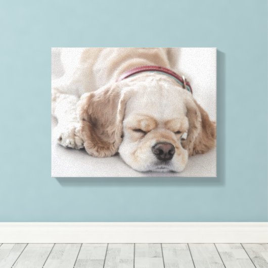 Toile Cocker spaniel chien dormir (Insitu (Plancher de Bois))