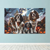 Toile Cocker Spaniel Halloween Éffrayant (Insitu (Plancher de Bois))