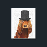 Toile Cocker Spaniel, Hound officiel et Casquette<br><div class="desc">Cocker Spaniel, Formal Hound et Casquette par FabFunky. Dispose d'un spaniel dapper cocker portant un tophat et un monocle amusant. | 191415D</div>