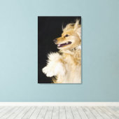Toile cocker spaniel mix sur son dos (Insitu (Plancher de Bois))