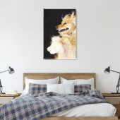 Toile cocker spaniel mix sur son dos (Insitu(Chambre))