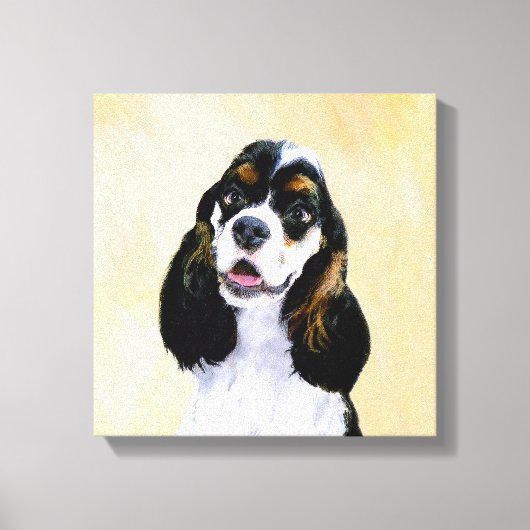 Toile Cocker Spaniel (Parti) Peinture - Art Chien origin (Recto)