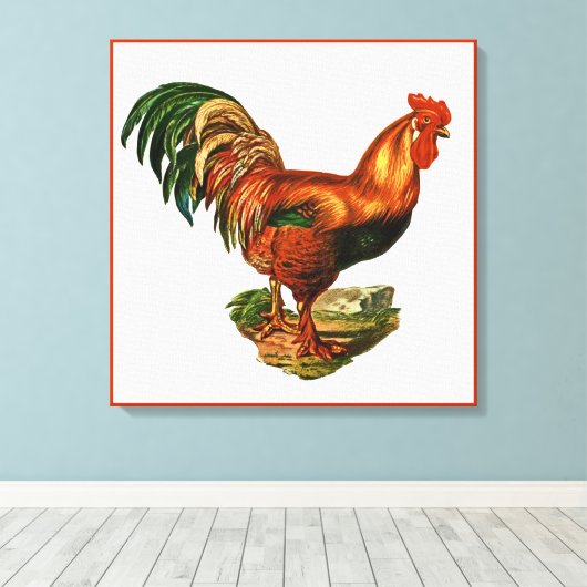 Toile Cockerel de Rooster (Insitu (Plancher de Bois))