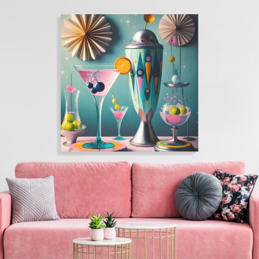 Toile Cocktail atomique futuriste du milieu du siècle (Insitu(Salon))