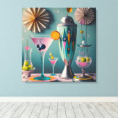 Toile Cocktail atomique futuriste du milieu du siècle (Insitu (Plancher de Bois))