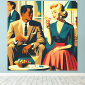 Toile Cocktail Party Couples Shared Attraction (Insitu (Plancher de Bois))