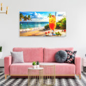 Toile Cocktail sur la plage (Insitu(Salon))