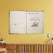 Toile Code civil, ouvert à la page de titre, 1804 (Insitu(Salon))